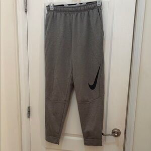Nike Kids Charcoal Joggers with Black Swoosh